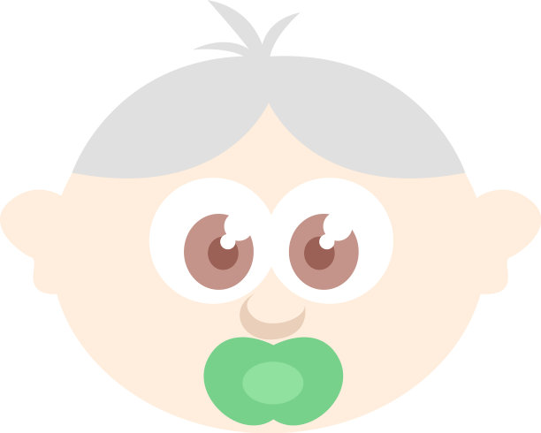 白底白头发的婴儿图片下载