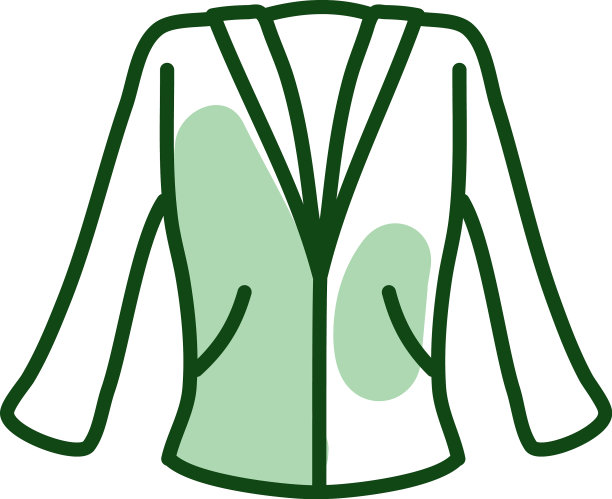 白色背景的绿色运动夹克图片下载