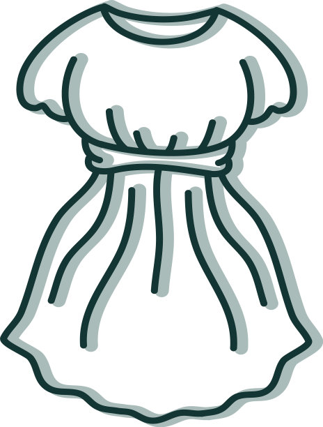 白色背景的帝国腰裙图片下载