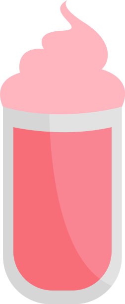 白色背景下的粉色鸡尾酒图片下载