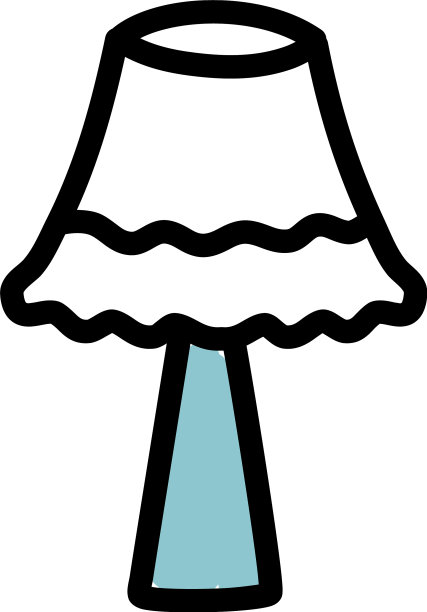 白色背景上的床头灯图片下载