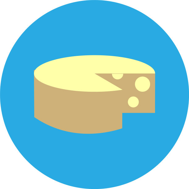 白色背景上的一大块奶酪图片下载