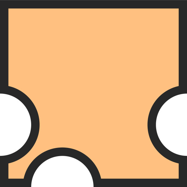 白色背景上的浅橙色拼图图片下载