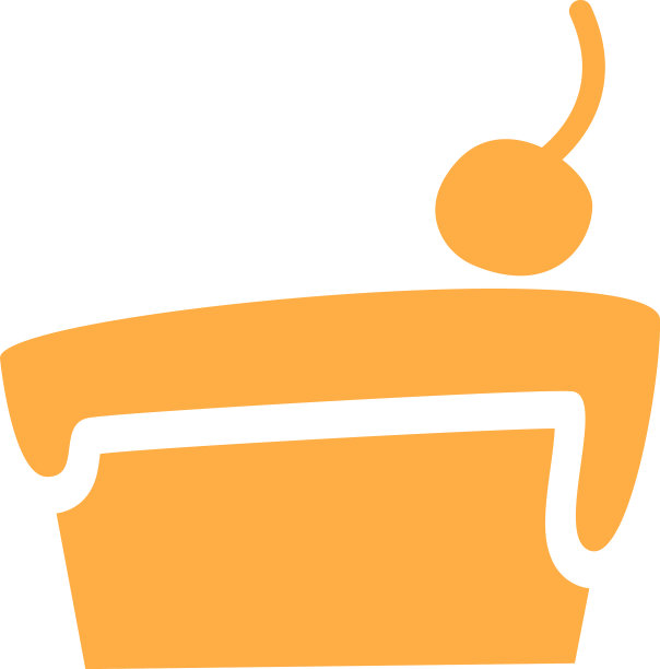 白色背景上的橙色蛋糕图片下载