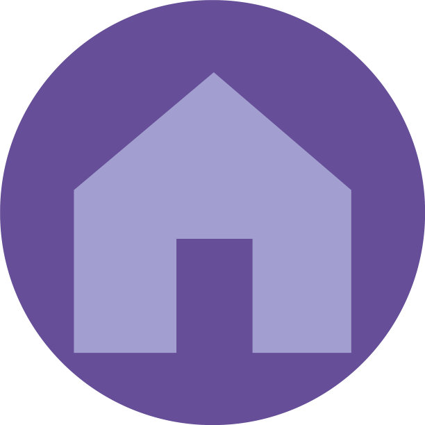 白色背景下的紫色家园图片下载