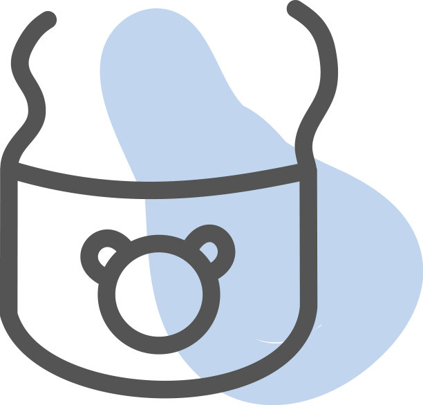 蓝色的宝贝放在白色的背景上图片下载