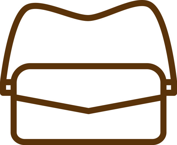 白色背景下的棕色女人钱包图片下载