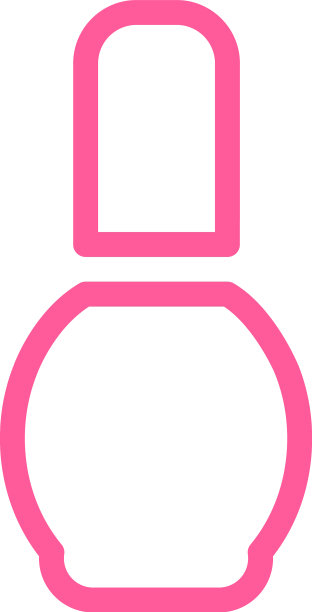 白色背景上的粉色指甲油图片下载