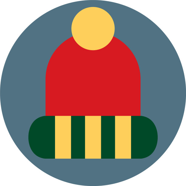 白色背景上的红色冬帽图片下载