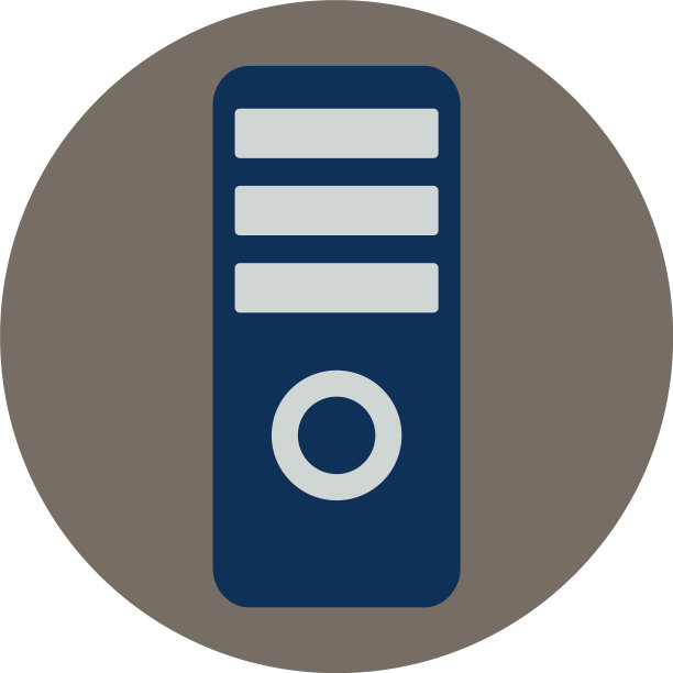 在白色背景上的计算机系统单元图片下载