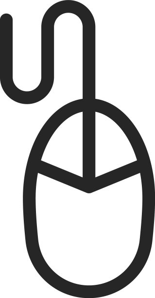 白色背景上的电脑鼠标图片下载