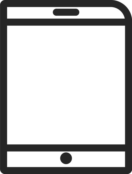 白色背景的大平板电脑图片下载