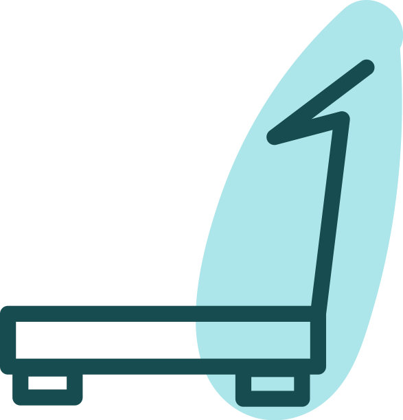 白色背景下的蓝色慢跑跑道图片下载