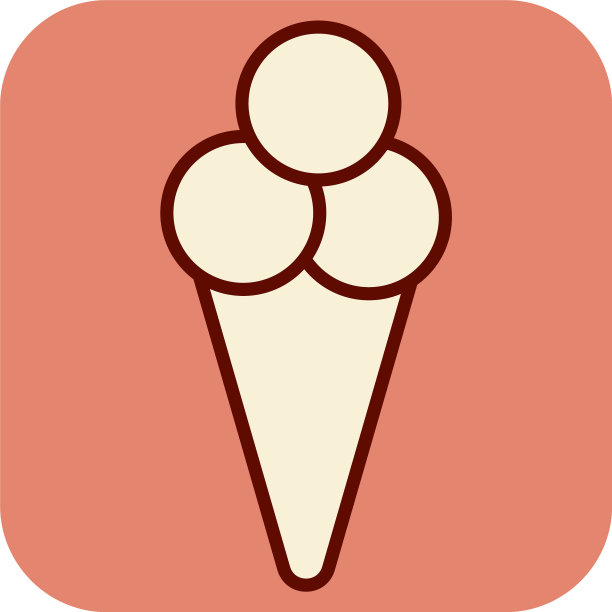白色背景下的冰淇淋图片下载