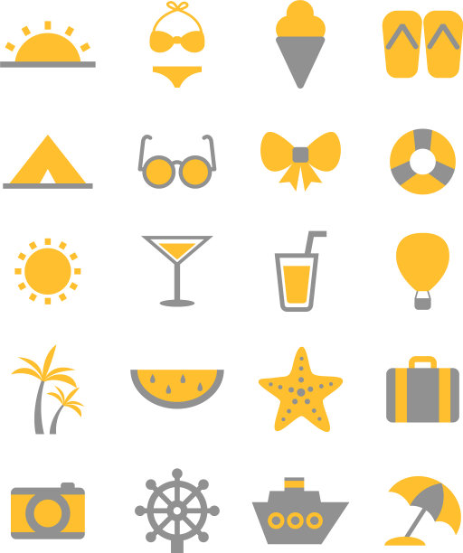 白色背景下的暑假图片下载