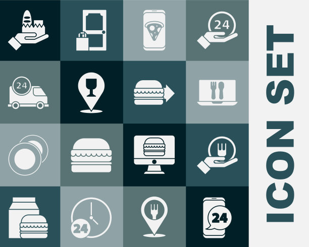 网上订餐和送披萨图片下载