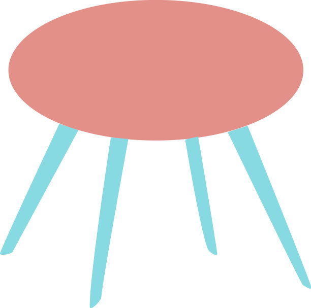 白色背景下的客厅桌子图片下载