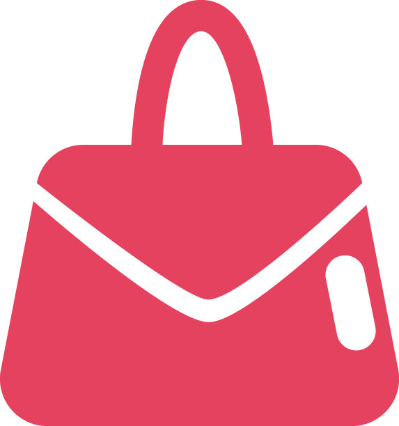 白色背景上的粉色包图片下载