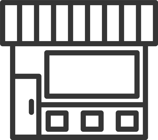 白色背景下的古董店图片下载