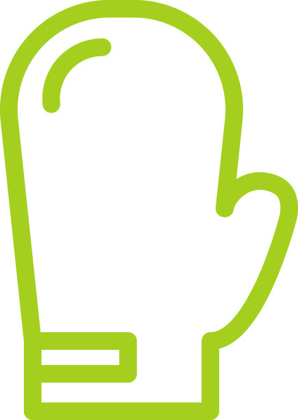 白色背景上的绿色拳击手套图片下载