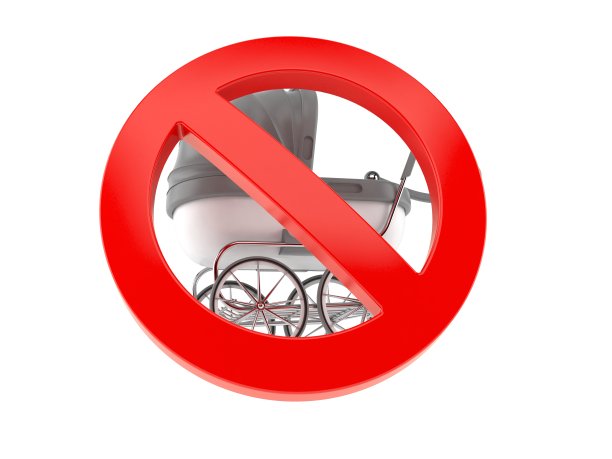 带有禁止标志的婴儿车图片下载