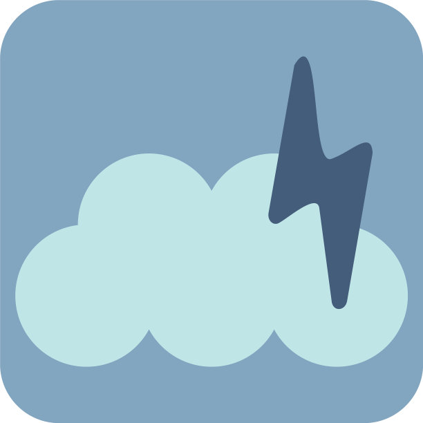 白色背景上有雷暴的云朵图片下载