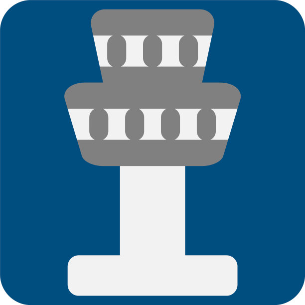 白色背景上的机场塔图片下载