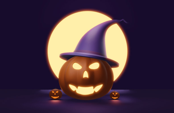 3 d渲染。万圣节之夜图片下载