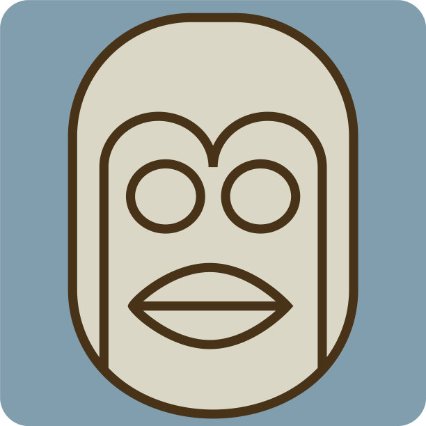 白色背景下的棕色企鹅头图片下载