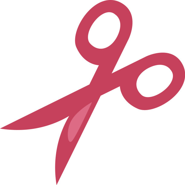 白色背景上的红色剪刀图片下载