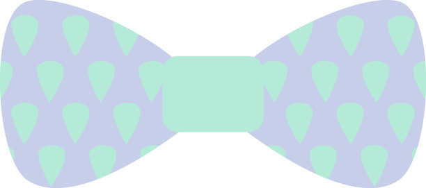 白色背景上的浅紫色蝴蝶结图片下载