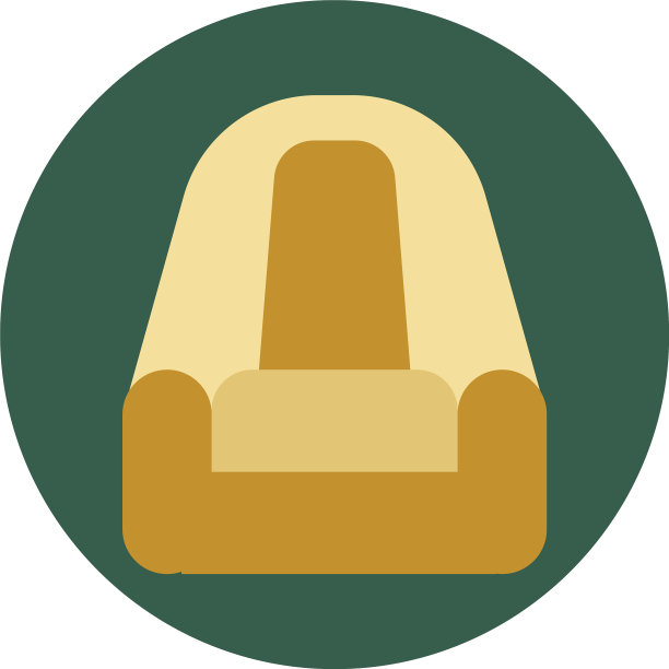 白色背景下舒适的棕色扶手椅图片下载