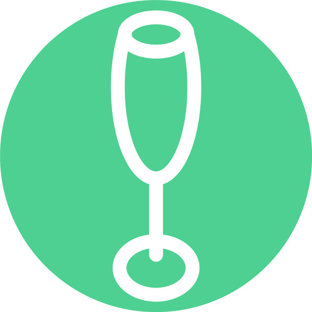 白色背景上的香槟长笛图片下载