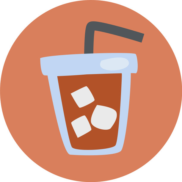 一杯白色背景的冰咖啡图片下载