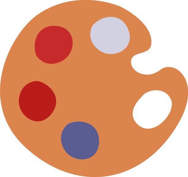 在白色背景上绘制调色板图片下载