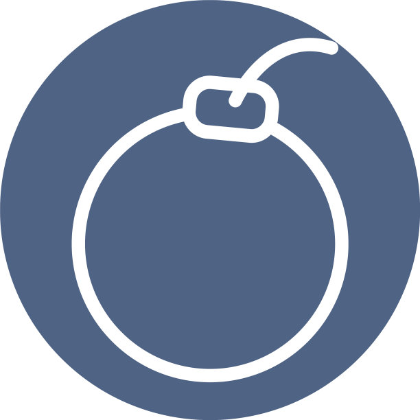 白色背景上的蓝色炸弹图片下载