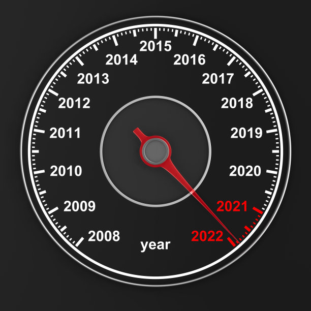 日历从速度计在黑色背景。三维演示图片下载