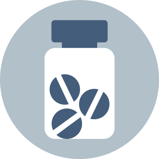 白色背景上的药丸容器图片下载