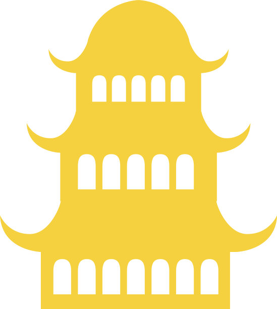 白色背景上的中国纪念碑图片下载