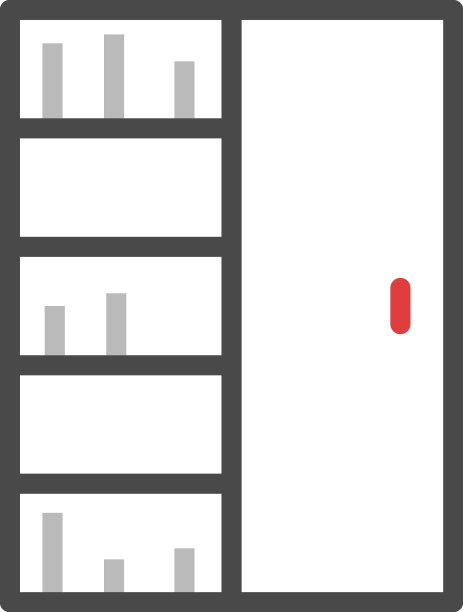 白色背景上的办公橱柜图片下载