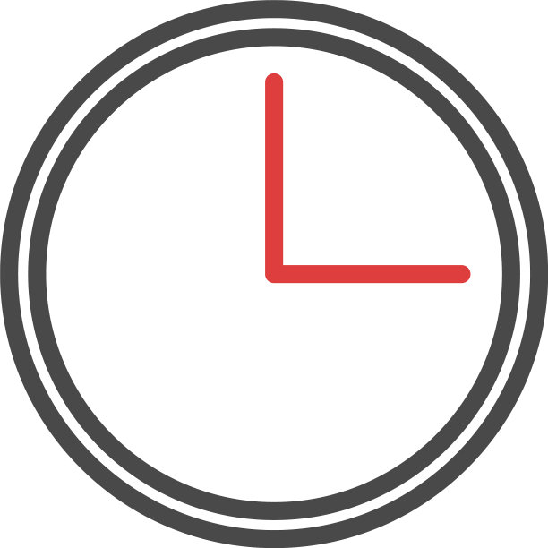 白色背景上的办公时钟图片下载