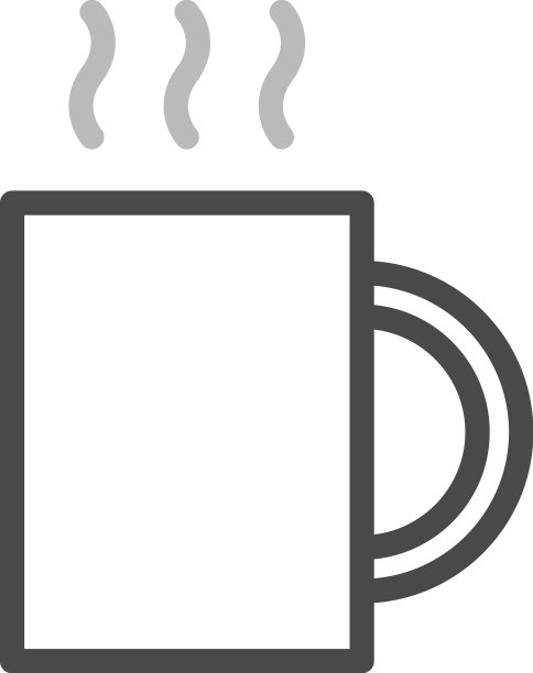 白色背景的办公室马克杯图片下载