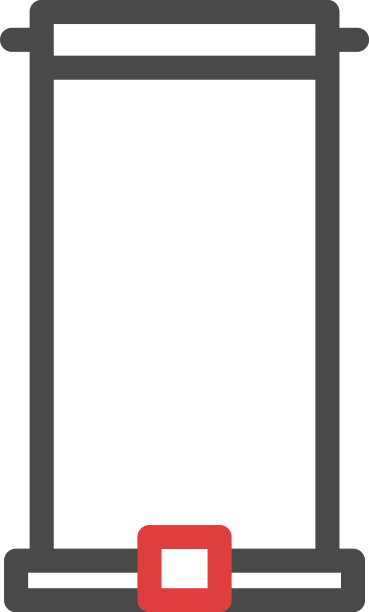 白色背景上的办公室垃圾桶图片下载