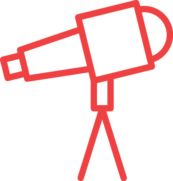 白色背景下的太空望远镜图片下载