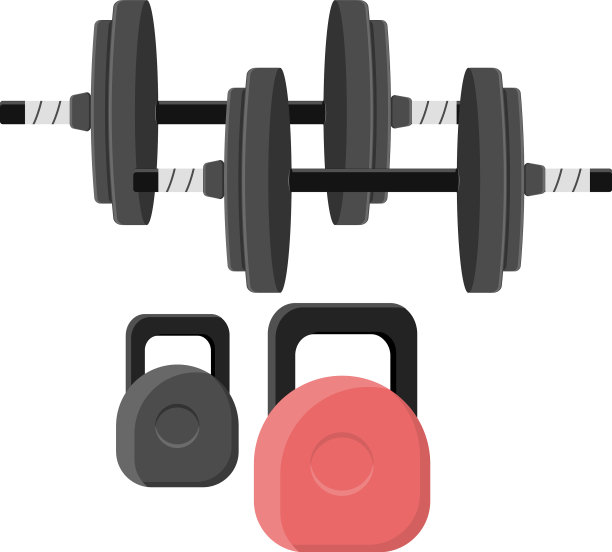 白色背景上的各种权重图片下载