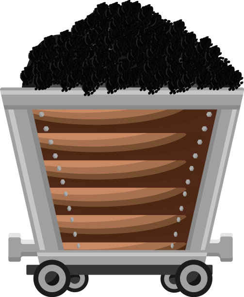 白色背景的运煤车图片下载