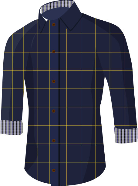 深蓝色衬衫，白色背景图片下载