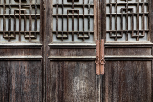 中国传统古建筑的门窗图片下载