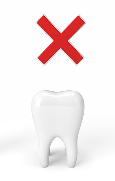 3D牙齿与x图标图片下载