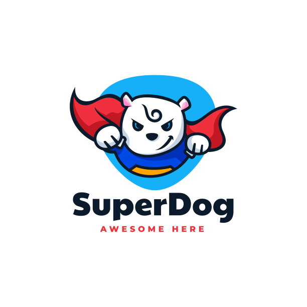 标志超级狗吉祥物卡通风格图片下载
